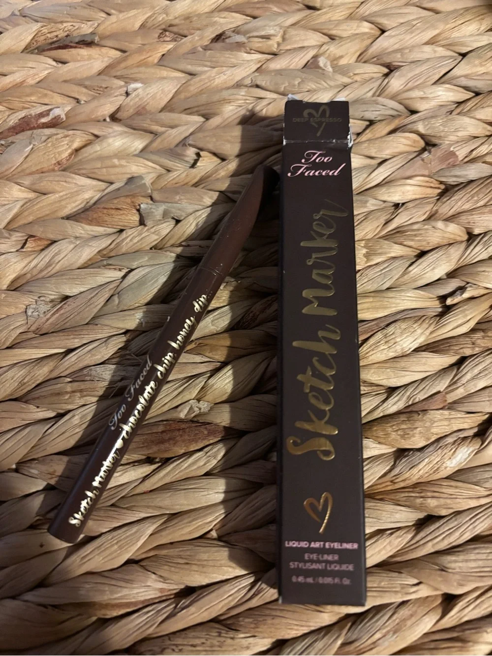 Too Faced Sketch Marker Liquid Eyeliner – Brown with Gold Accents